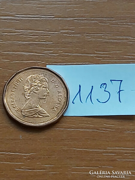 Canada 1 cent 1989 ii. Queen Elizabeth, bronze 1137