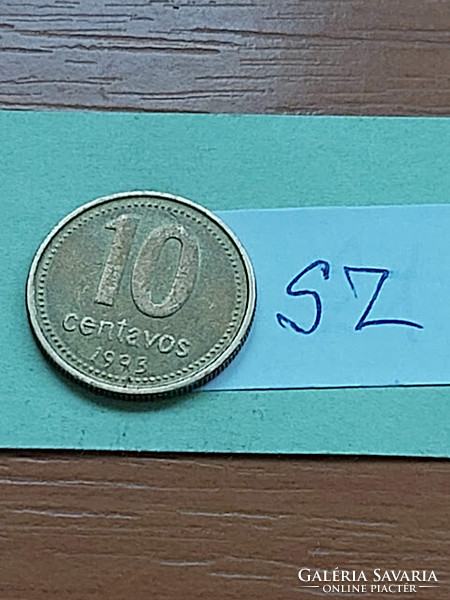 Argentina 10 centavos 1993 aluminum bronze no