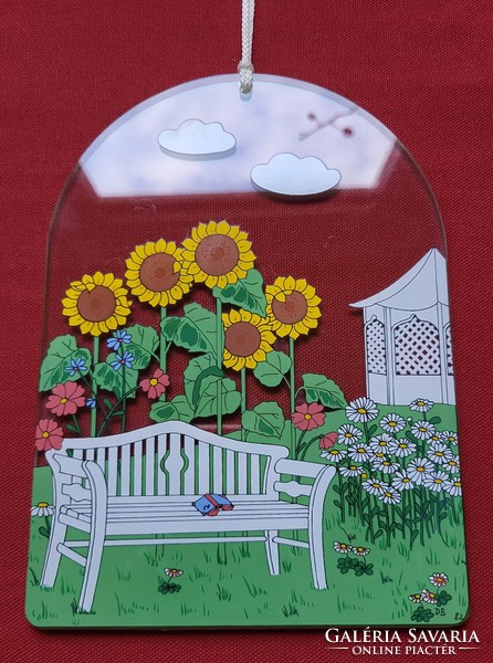 Stained glass glass hanging decoration can be hung decoration window ornament sunflower daisy flower spring Easter