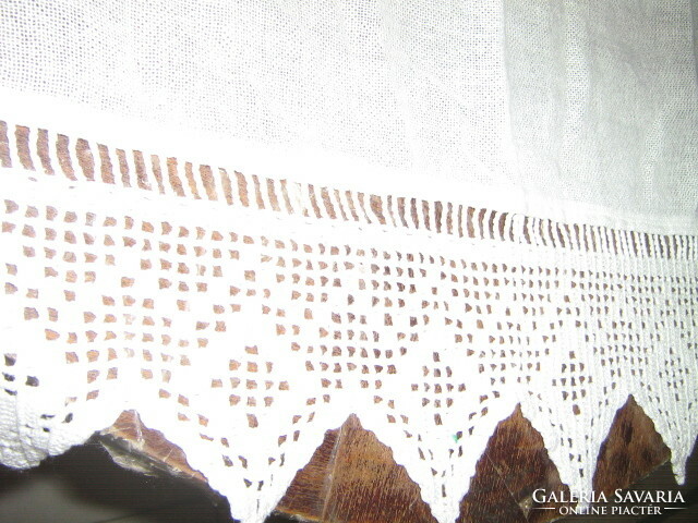 Beautiful handmade crochet lacy stained glass curtain