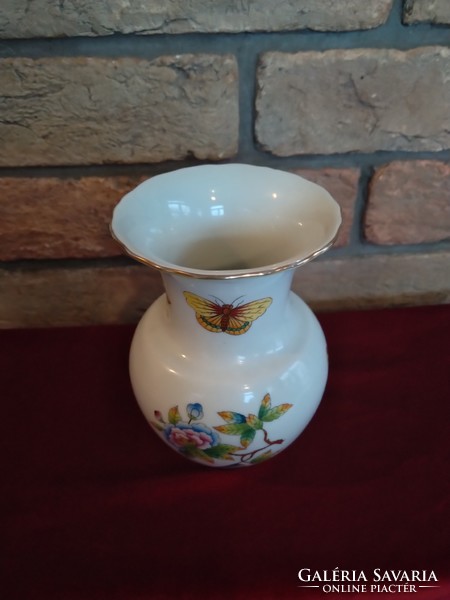 Herendi porcelán Viktória mintás váza 15cm