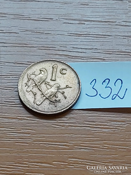 South Africa 1 cent 1983 bronze, Cape sparrow 332