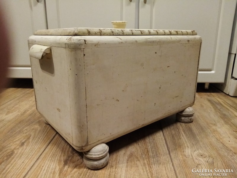 Antique wooden ice chest