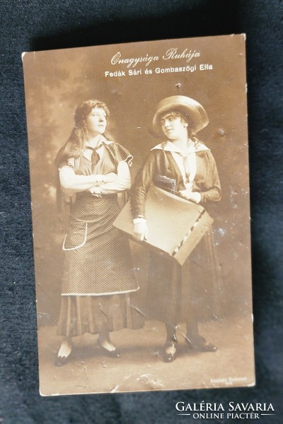 Approx. 1913 Fedák saree diva prima donna + Gombasögi Ella photo sheet 