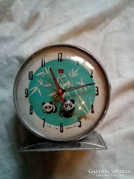 Retro Chinese panda alarm clock
