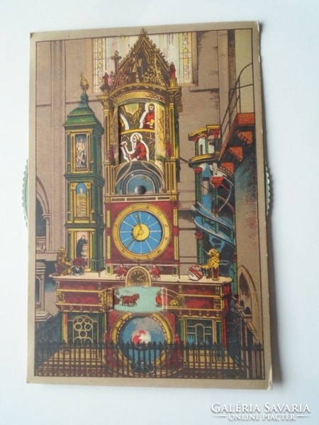 D201716  Strasbourg -A katedrális órája mozgatható képekkel  1910k