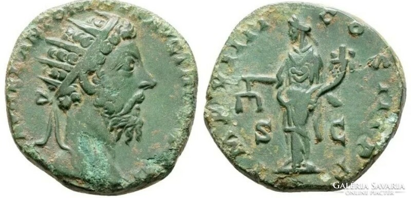Marcus Aurelius 161-180 Rome Aequitas Dupondius Ric 1232