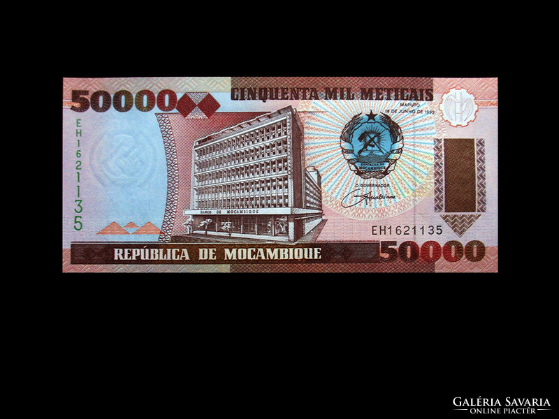 UNC - 50.000 !! - METICAINS - MOZAMBIK - 1993 (Insigne vízjel)