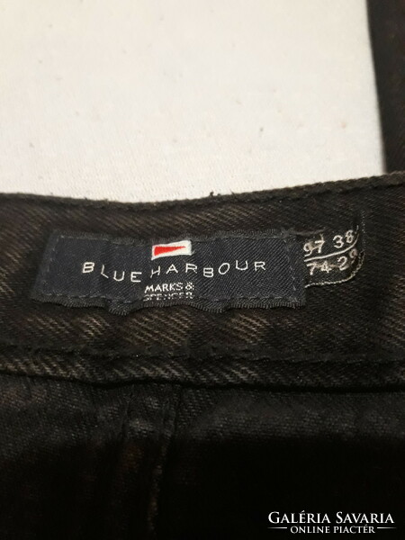Blue Harbour (Marks&Spencer), farmernadrág, sötét fekete, kb. 52-es.