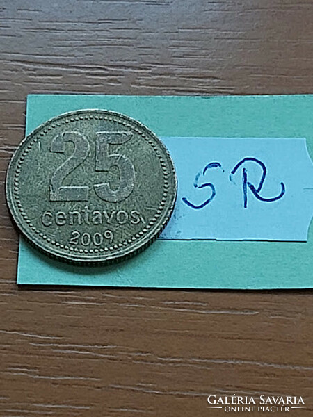 Argentina 25 centavo 2009 aluminum bronze sr