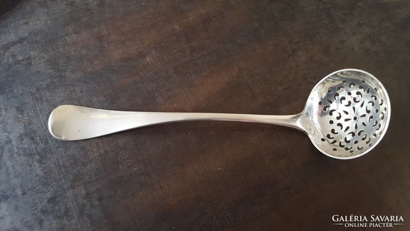 Old English, silver-plated icing sugar spoon