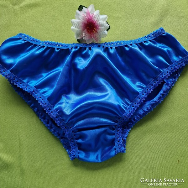 Fen023 - traditional style satin panties 2xl/50-52 - royal blue/royal blue