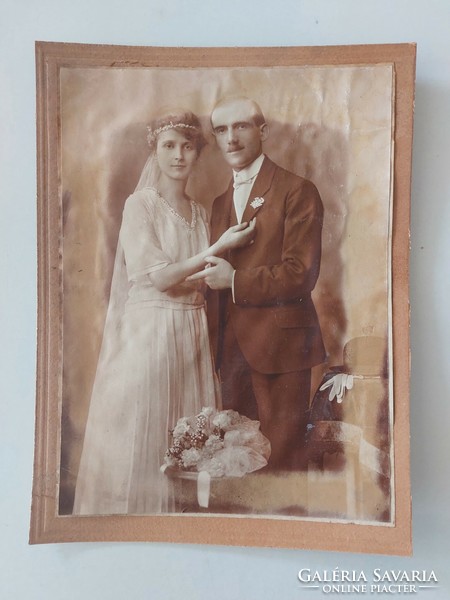 Antik fotó régi esküvői fénykép