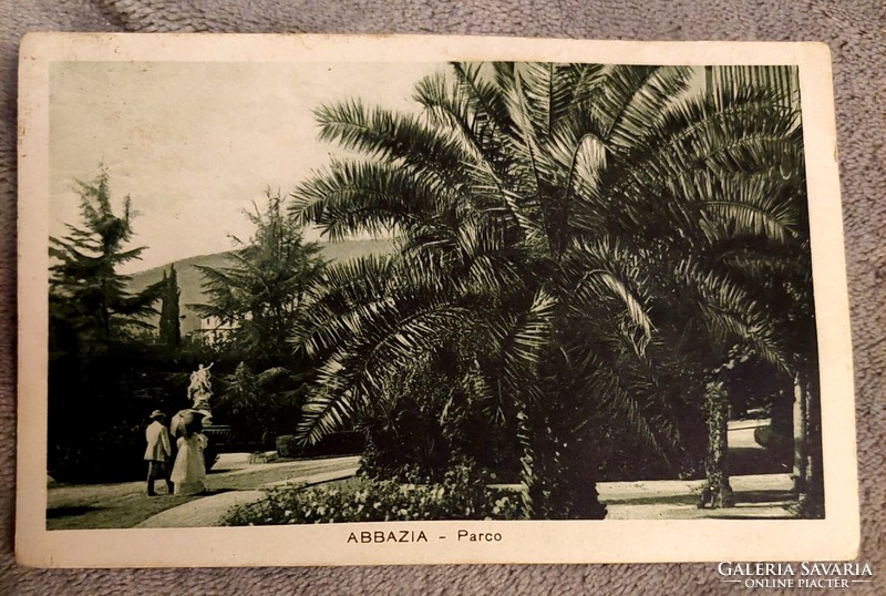 Régi képeslap Abáziából-Kaposvárra 1927 .