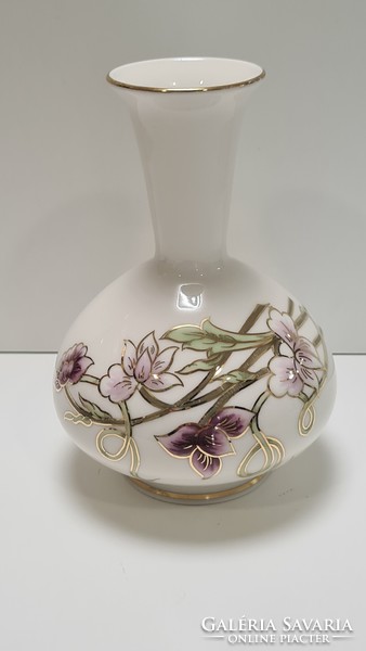 Zsolnay small vase with spring pattern 15 cm #1889