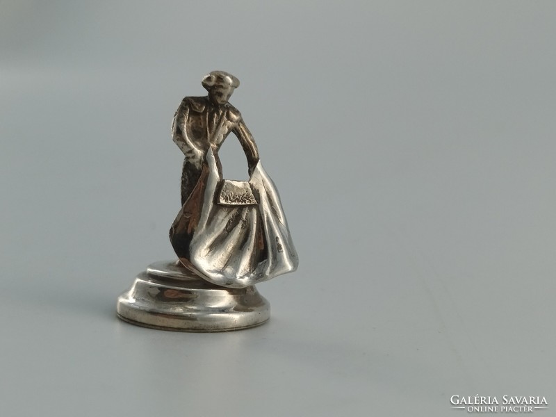 Silver figurine, bullfighter