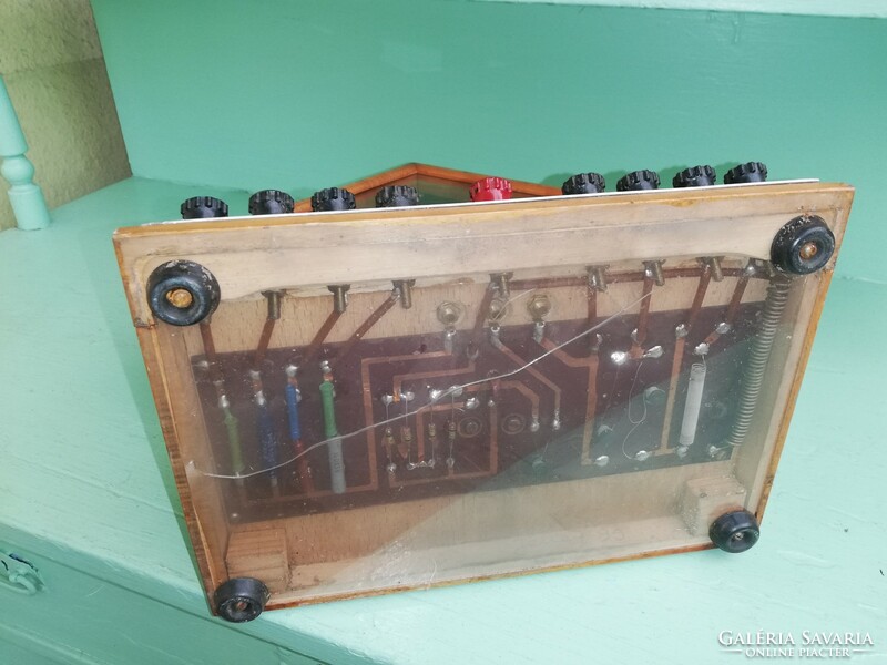 Régi szemléltető eszköz iskolai tanszer fizika kísérleti szemléltető taneszköz műszer 60 as évek