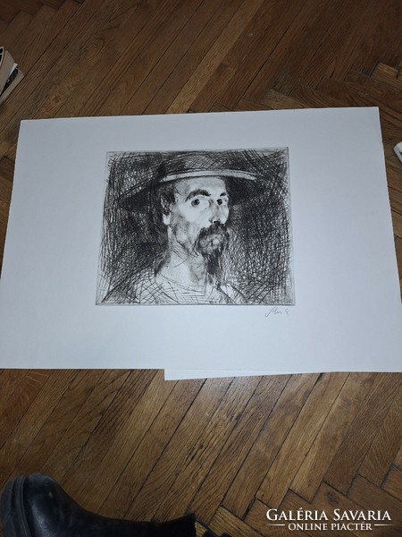 Etching signed by Endre Saxon