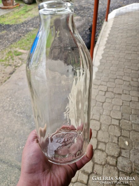 Old milk bottle, embossed for milk, 1l