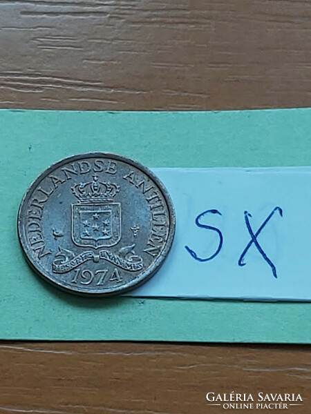 Netherlands Antilles 1 cent 1974 bronze, sx