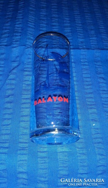 Balaton feliratú üveg csőpohár