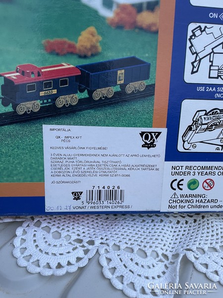 Western Expressz játék mozdony sín vasút  nosztalgia darab gyűjtői szépség