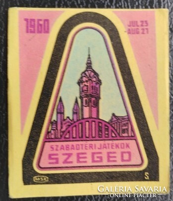 Gy179 / 1960 outdoor games - Szeged match label