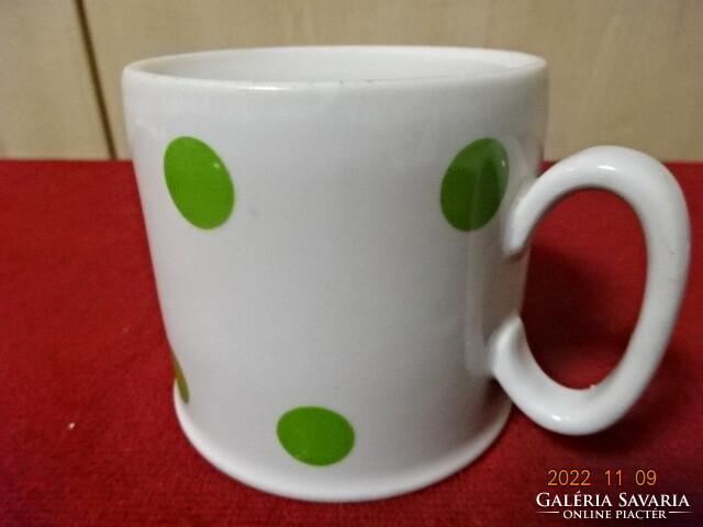 Zsolnay porcelain, mug with green spots. He has! Jokai.