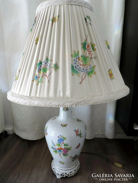A huge Herend porcelain lamp