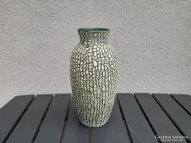 Gyönyörű Bán Károly repesztett kerámia váza