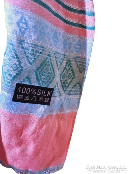 Women's silk scarf 72x190 cm. (7165)