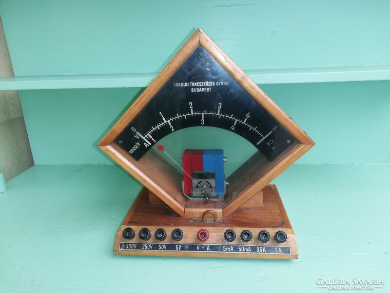 Régi szemléltető eszköz iskolai tanszer fizika kísérleti szemléltető taneszköz műszer 60 as évek