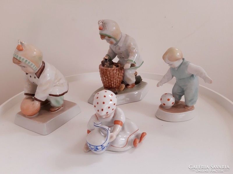 Zsolnay porcelain figurines in one package