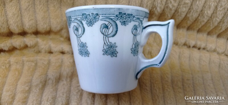 Antique, heart-stamped, Zsolnay cup. Coffee tea cup. Cafe house.