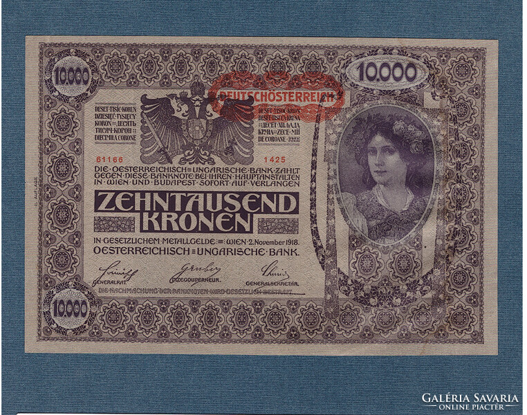 10000 Korona 1918 ef deutscösterreich ornamentation back cover second edition