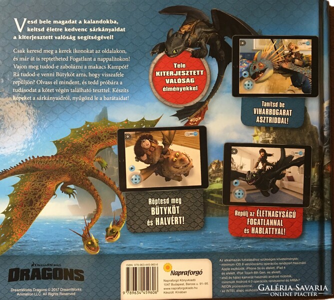 Dragons Sárkányok Így neveld a sárkányodat könyv interaktív