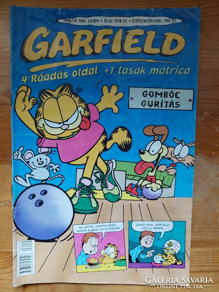 Jim Davis: Garfield képregény 1998/10 106 Szép állapotban (Akár INGYENES szállítással)