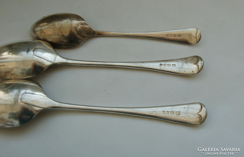 Antique silver-plated serving spoons, aspray &co 1905