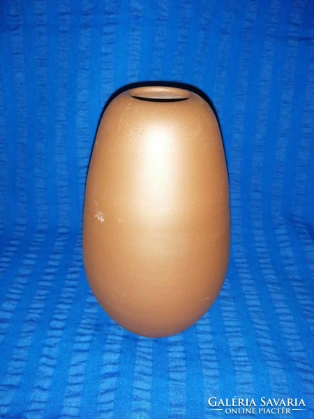 Barna kerámia váza 16 cm (A6)