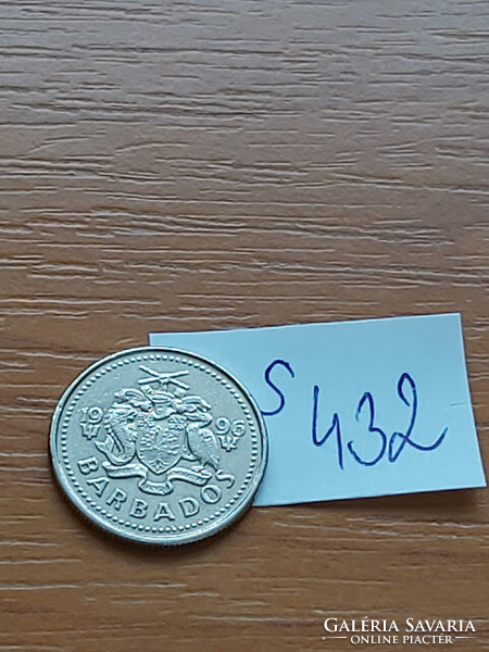 Barbados 10 cents 1996 bonaparte seagull, copper-nickel s432