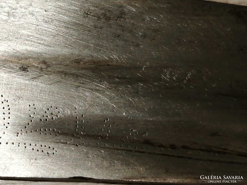 Antik, nagyméretű kard, cca. 1850-1900? Bőr tokjában, gyűjtő hagyatékából.