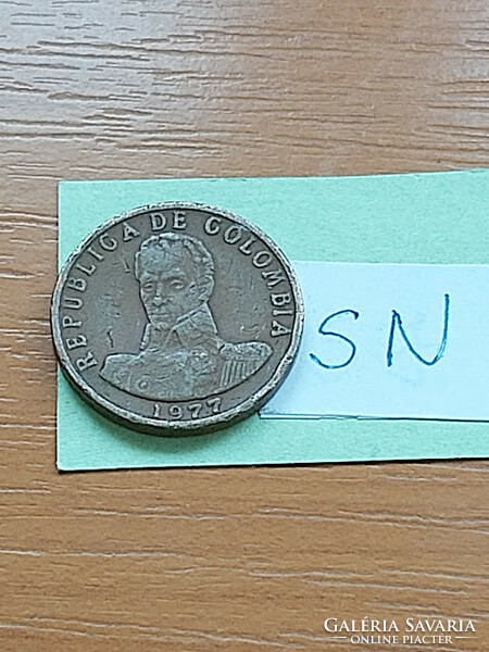 Colombia colombia 2 pesos 1977 bronze sn