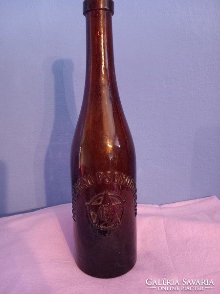 Beer bottle with old inscription