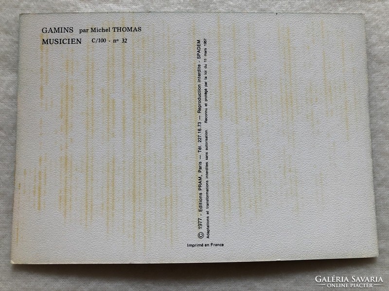 Régi Michel Thomas képeslap - Postatiszta                                     -9.