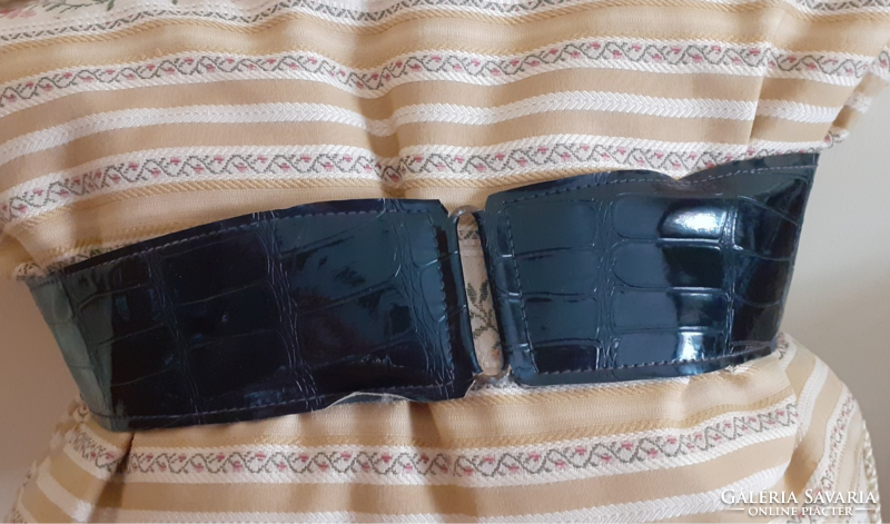 Black retro women's belt. 100 cm 2.