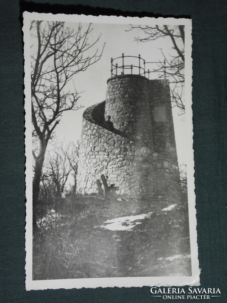Postcard, photo, Pécs, tubes observation deck, 1930-40