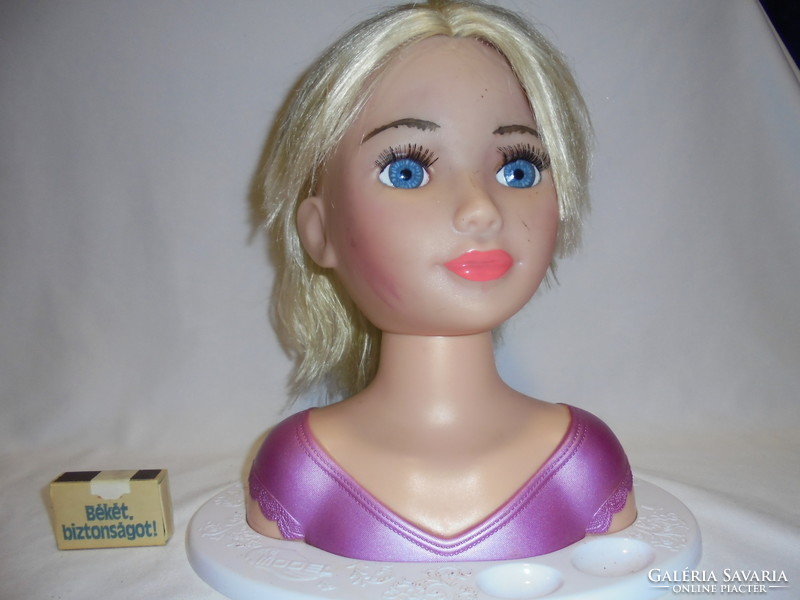 Toy doll head that can be combed and made up - 29 cm