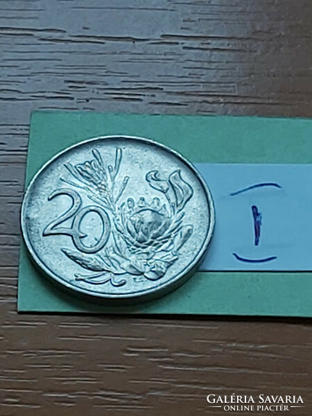South Africa 20 cents 1972 protea (protea cynaroides), nickel i