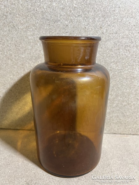 Gyógyszertári üveg, régi, 23 x 13 cm-es magasságú. gyűjtőknek 4028
