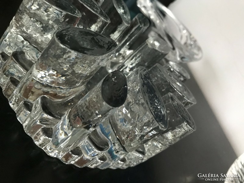 Georgshütte thick crystal glass candle holder, heat-resistant i. - Bel mondo series (20/d)